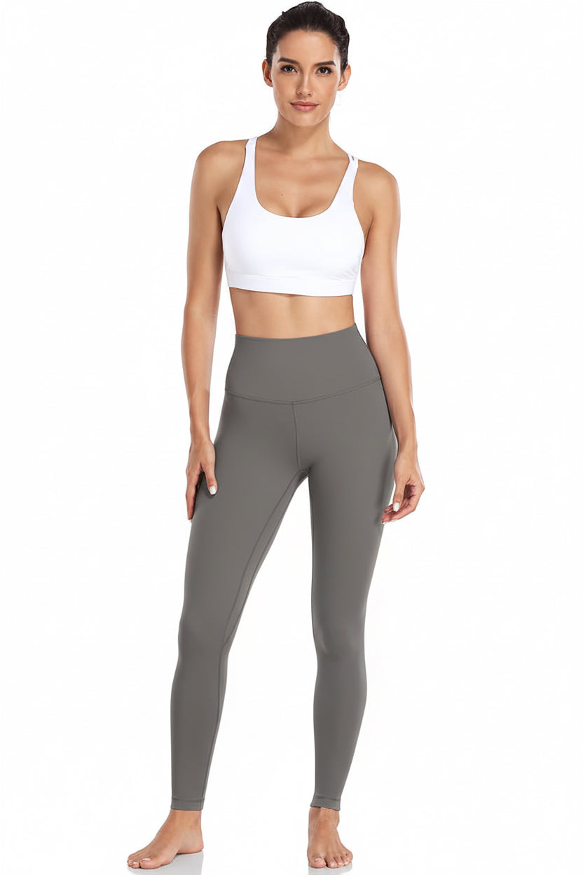 Essential Leggings 28'', High Waisted Comfortable Soft Athletic Yoga Pants Full Length