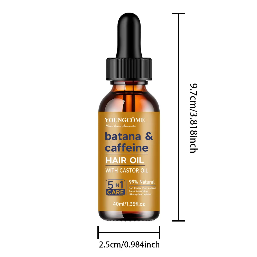 Batana & Caffeine HAIR OIL Reduct Hair Loss Prevent Split Hair Care Product Nourish Moisturize Improve Hair Quality
