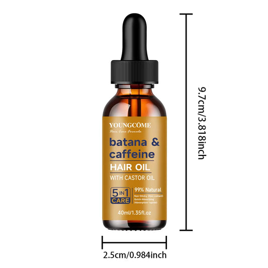Batana & Caffeine HAIR OIL Reduct Hair Loss Prevent Split Hair Care Product Nourish Moisturize Improve Hair Quality