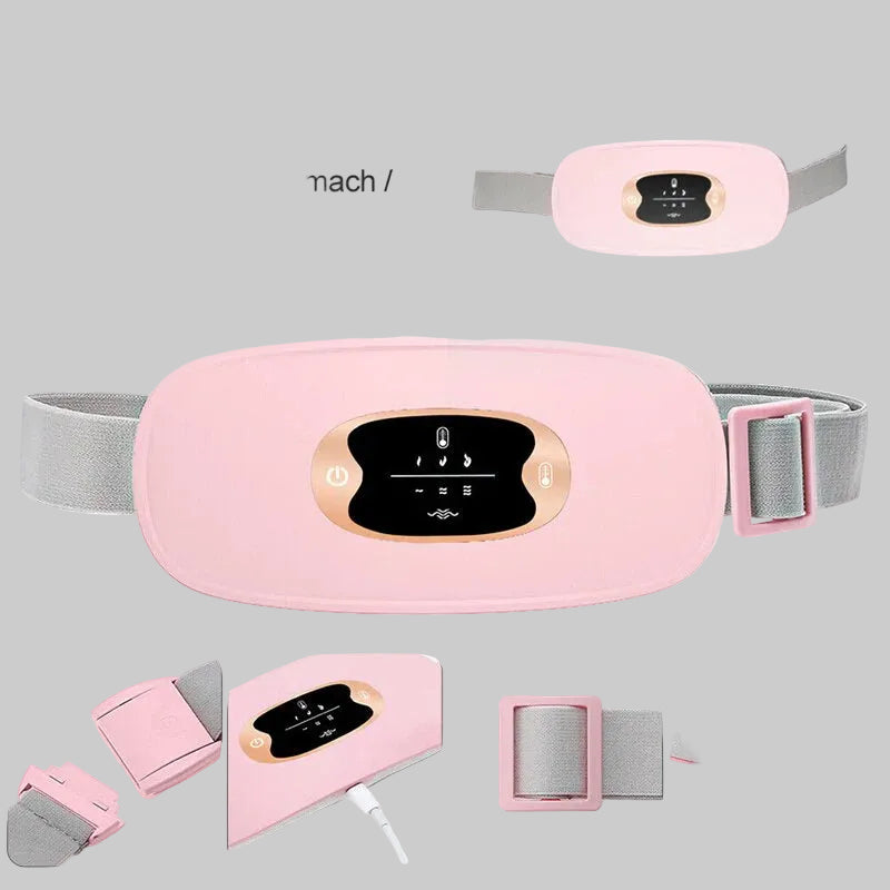 Electric Heating Menstrual Vibration Pad Belt for Period Pain Relief Cramps US