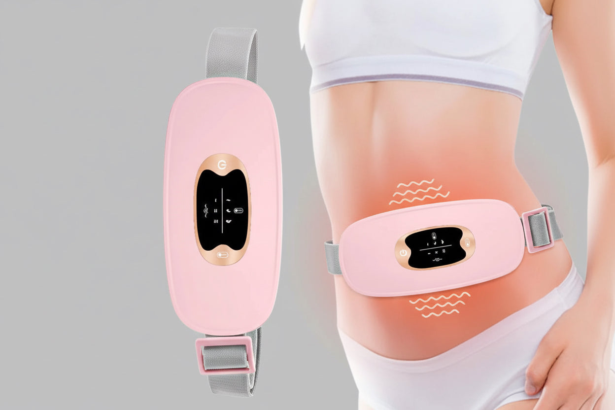 Electric Heating Menstrual Vibration Pad Belt for Period Pain Relief Cramps US