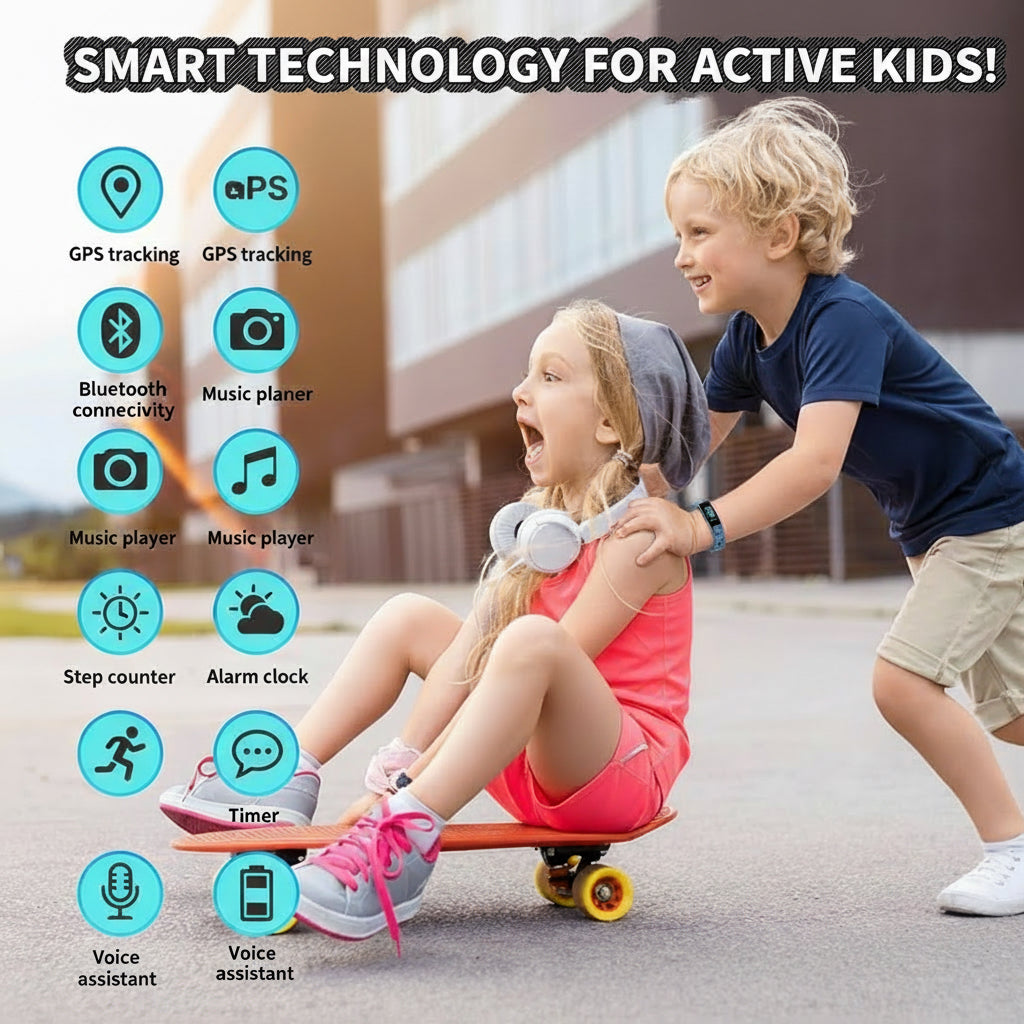 Kids Watch Fitness Tracker, Fitness Watches for Kids, Activity Tracker with Pedometers, Stopwatch, IP68 Waterproof, 11 Sport Modes Smart Watch for Kids Age 6-16 Years Old