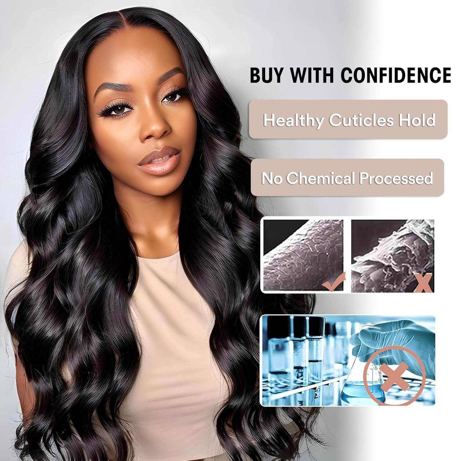 12A Human Hair Bundles Body Wave Bundles Human Hair 100% Unprocessed Weave Bundles Human Hair Extensions Natural Color 20 Inch