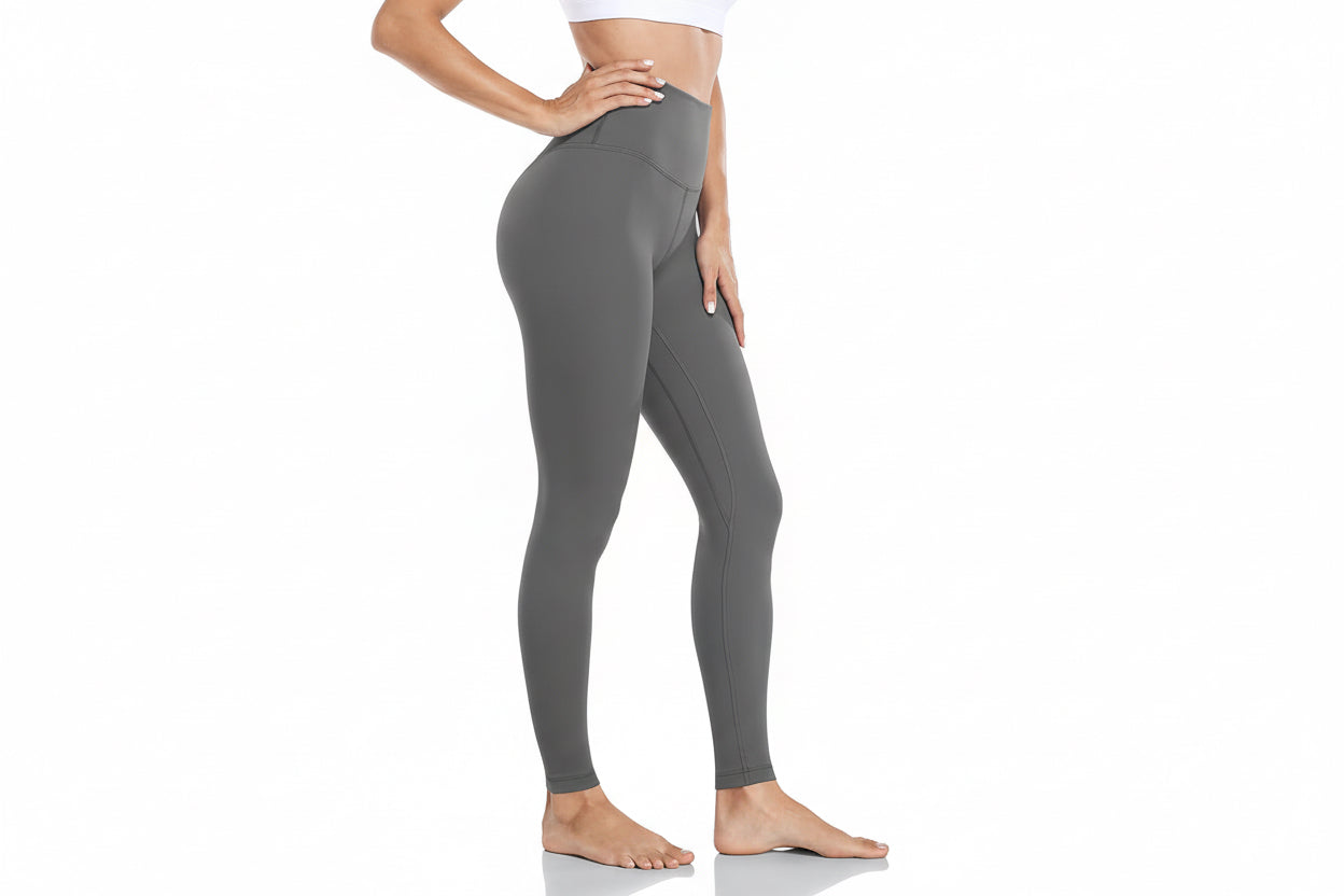 Essential Leggings 28'', High Waisted Comfortable Soft Athletic Yoga Pants Full Length