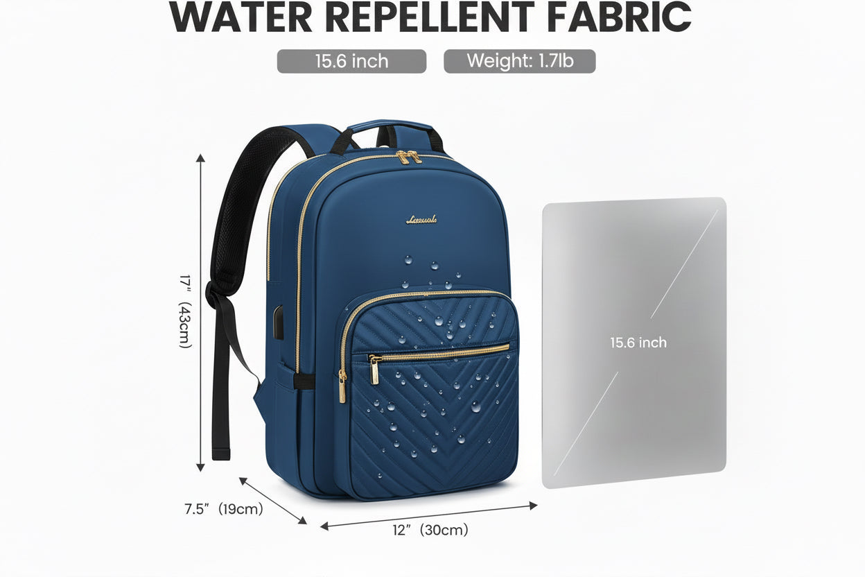 Laptop Backpack for Women 15.6 Inch,Cute Womens Travel Backpack Purse,Professional Laptop Computer Bag,Waterproof Work Business College Teacher Bags Carry on Backpack with USB Port,Mint Green