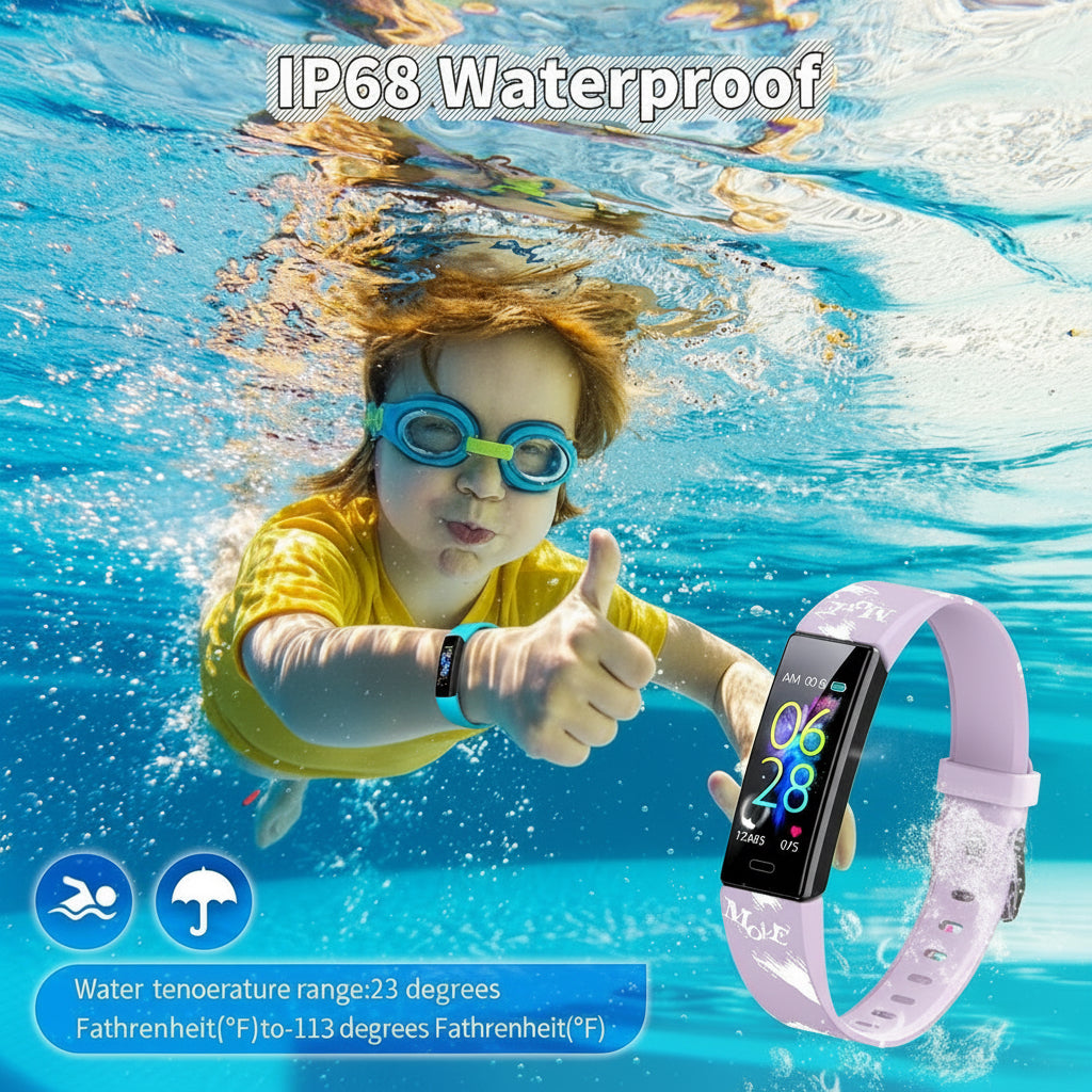Kids Watch Fitness Tracker, Fitness Watches for Kids, Activity Tracker with Pedometers, Stopwatch, IP68 Waterproof, 11 Sport Modes Smart Watch for Kids Age 6-16 Years Old