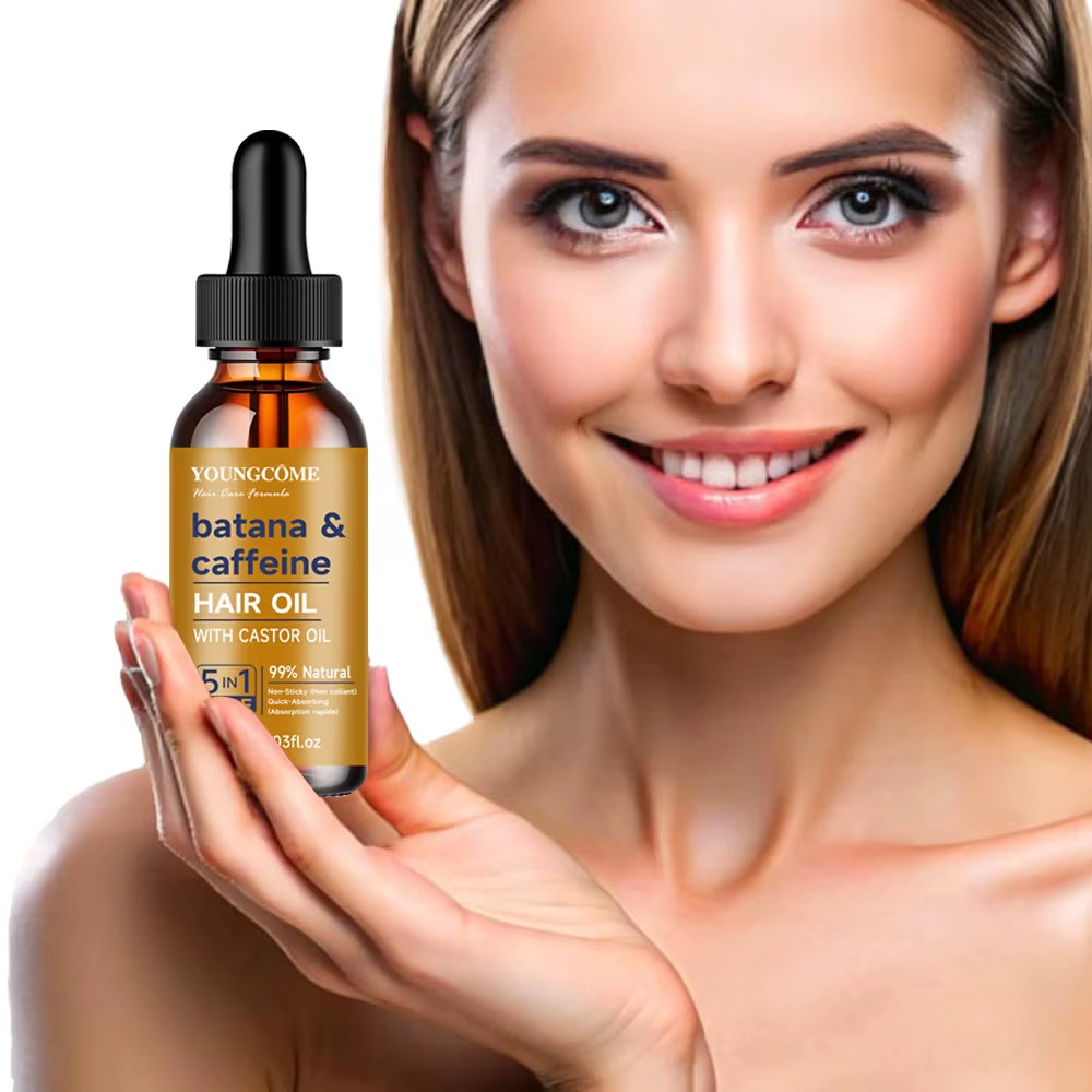 Batana & Caffeine HAIR OIL Reduct Hair Loss Prevent Split Hair Care Product Nourish Moisturize Improve Hair Quality