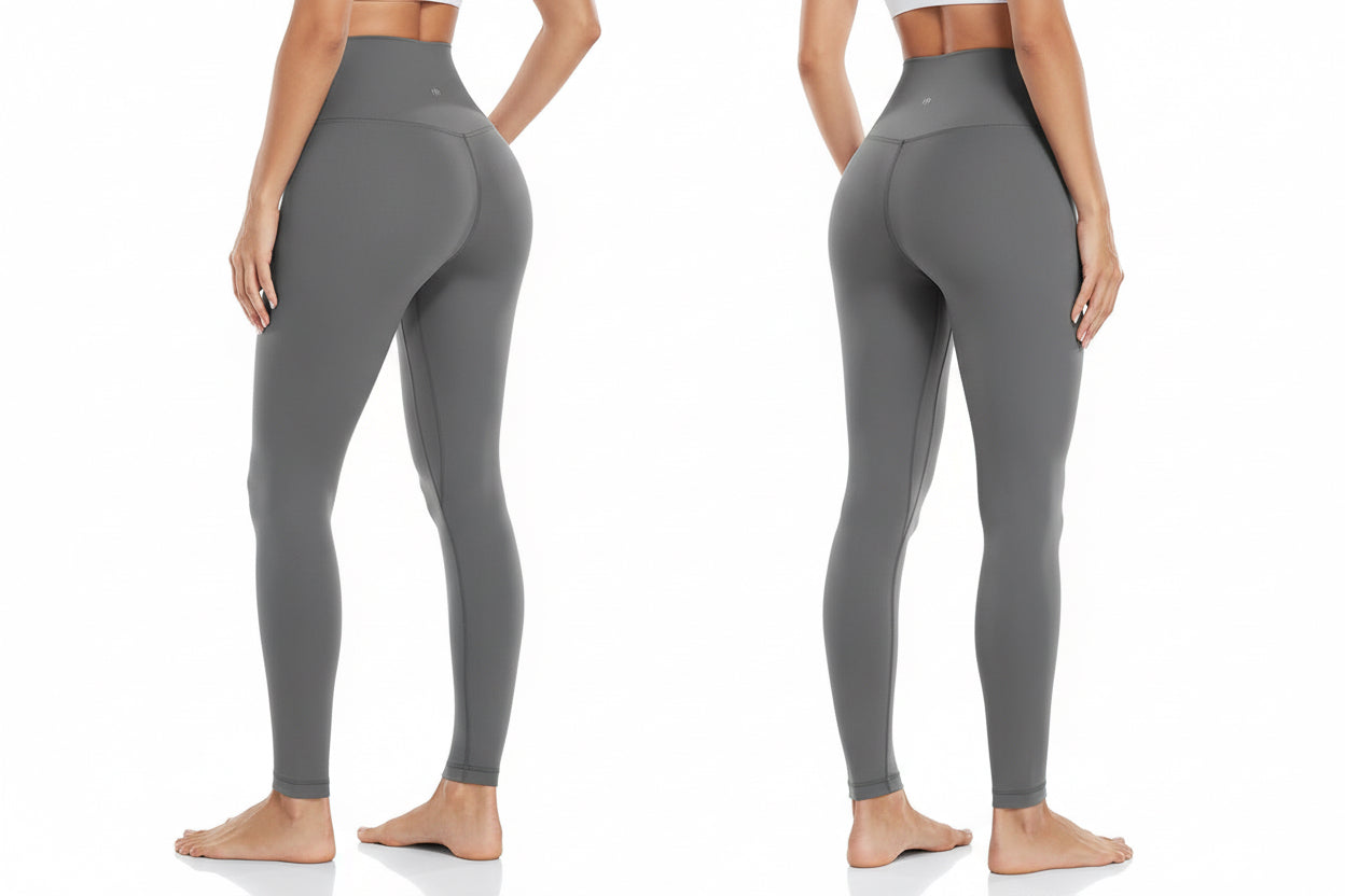 Essential Leggings 28'', High Waisted Comfortable Soft Athletic Yoga Pants Full Length
