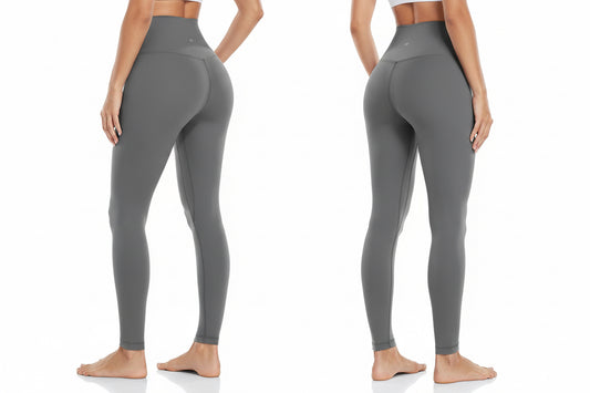 Essential Leggings 28'', High Waisted Comfortable Soft Athletic Yoga Pants Full Length