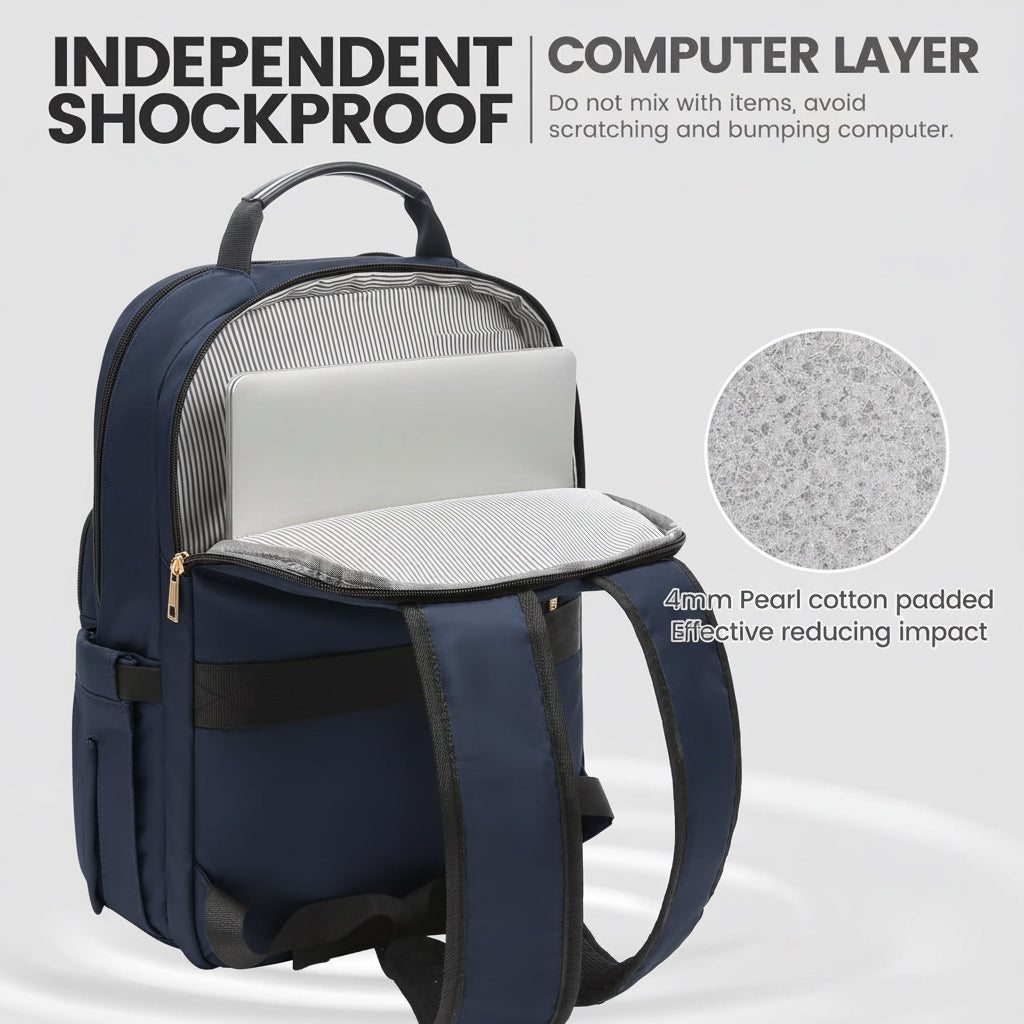 Laptop Backpack for Women 15.6 Inch,Cute Womens Travel Backpack Purse,Professional Laptop Computer Bag,Waterproof Work Business College Teacher Bags Carry on Backpack with USB Port,Mint Green