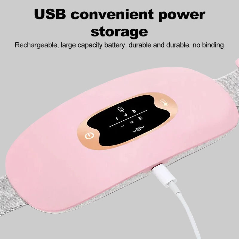 Electric Heating Menstrual Vibration Pad Belt for Period Pain Relief Cramps US