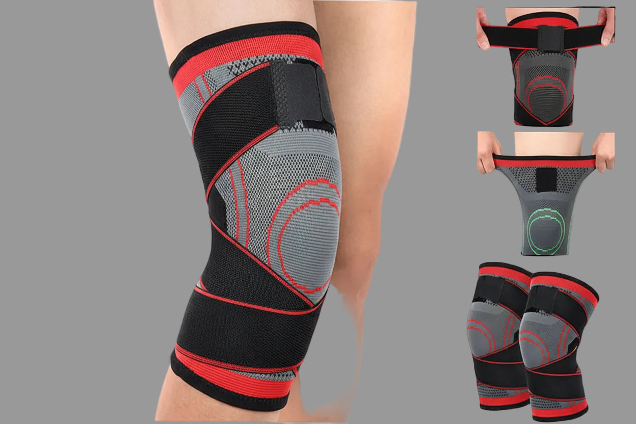 1PCS Adjustable Sports Knee Pad Knee Pain Relief Patella Stabilizer Brace Support for Hiking Soccer Basketball Running Sport