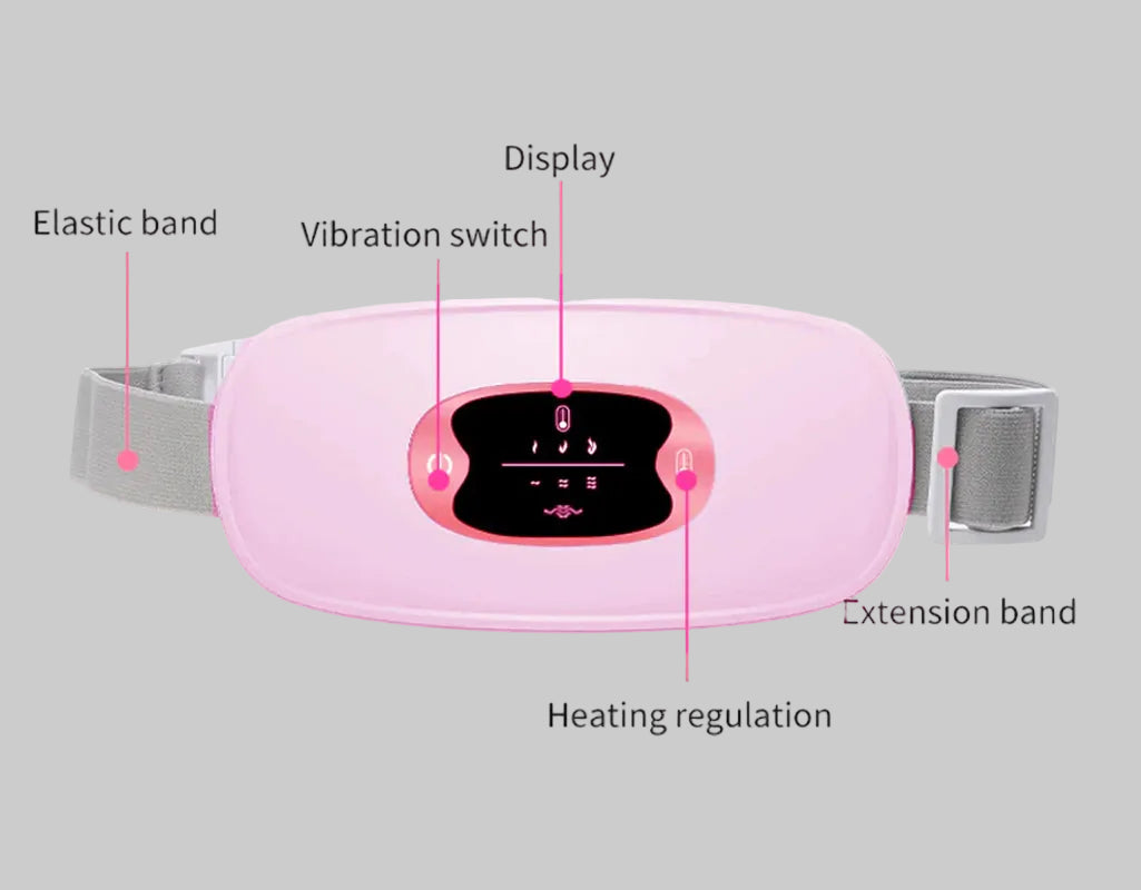 Electric Heating Menstrual Vibration Pad Belt for Period Pain Relief Cramps US